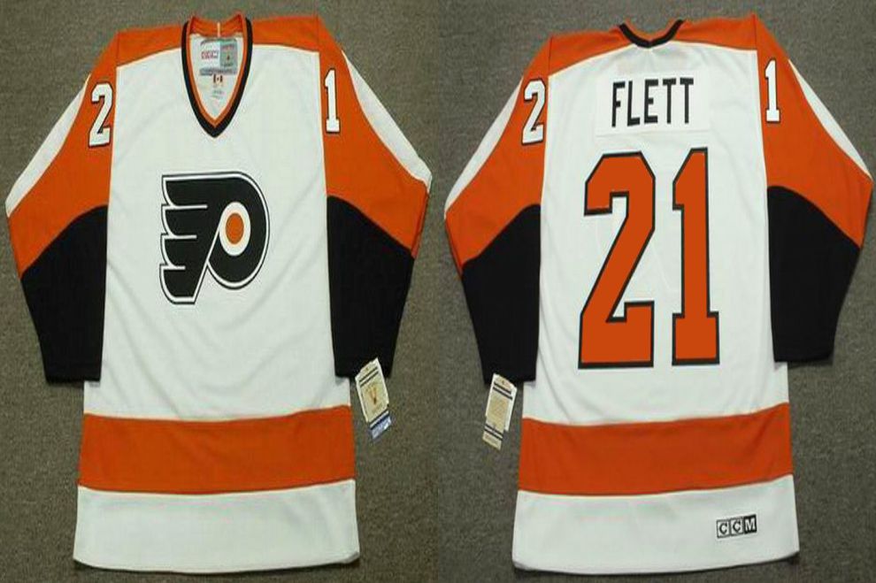 2019 Men Philadelphia Flyers #21 Flett White CCM NHL jerseys->philadelphia flyers->NHL Jersey